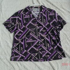 Graff Purple Button large shirt